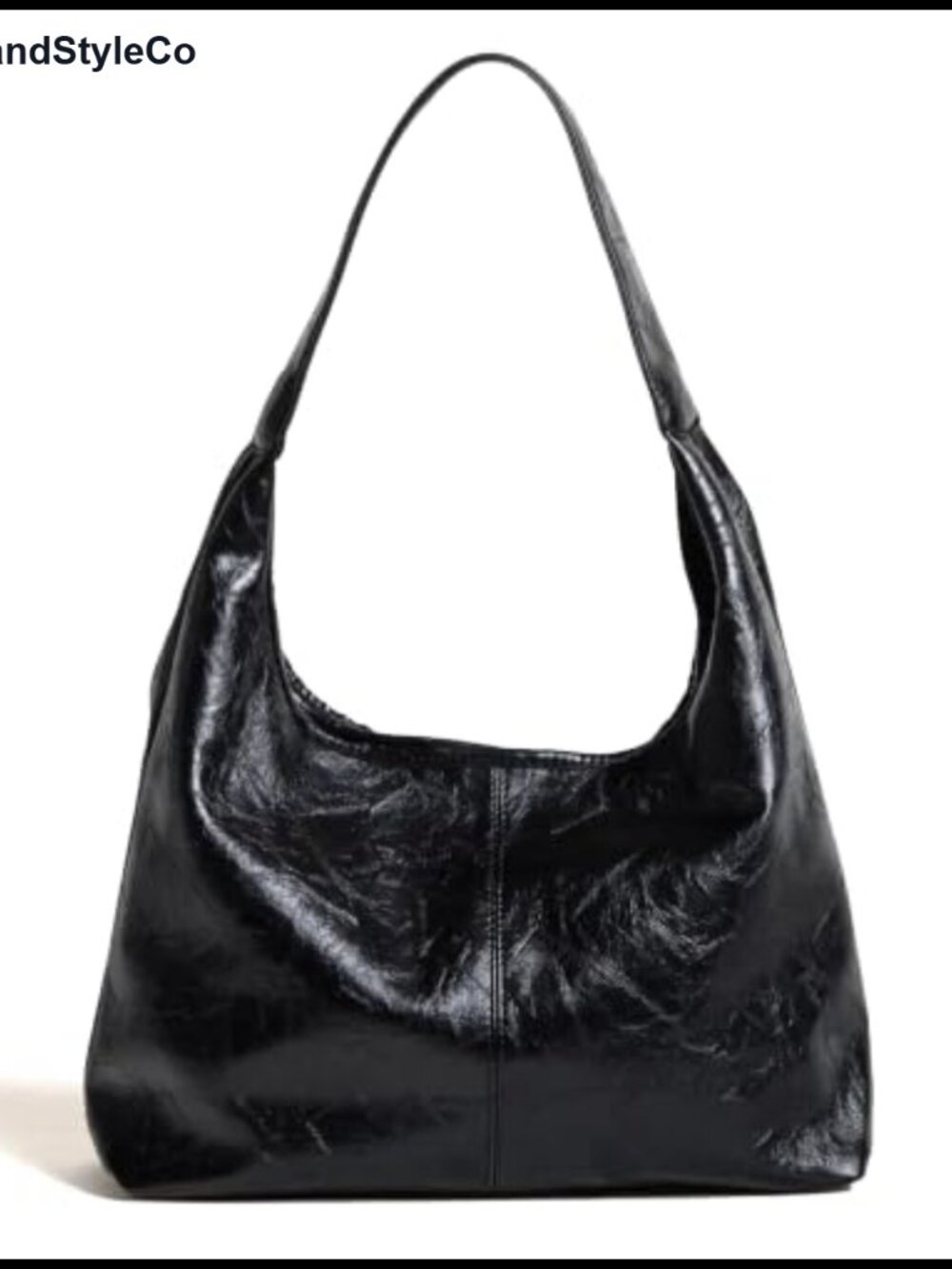 Distressed Vegan Leather Tote Hobo Bag with Beauty Pouch